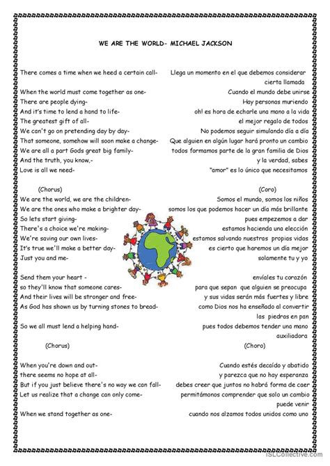We are the world: storia, testo, traduzione e significato .
